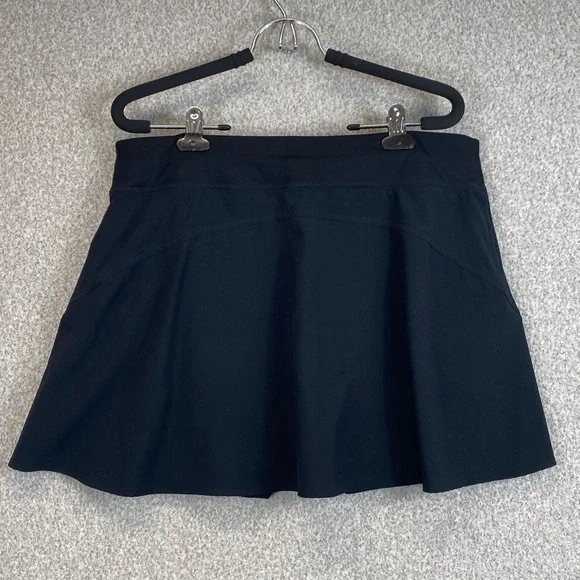 Lululemon lightweight high rise tennis skirt skort size 14 black inseam 3” - Picture 11 of 13